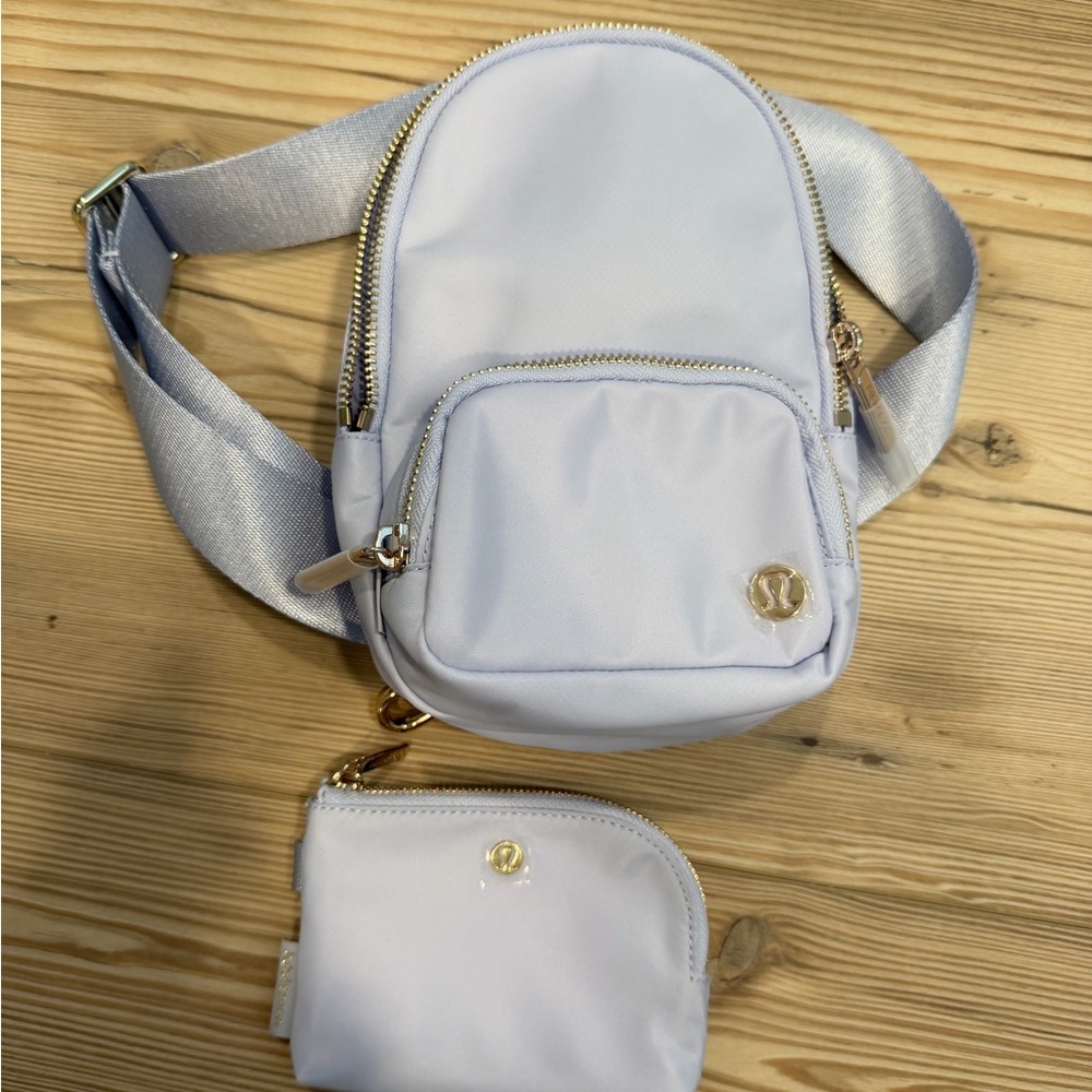 Lululemon Athletica Silver Crossbody Bag Set (wallet included)